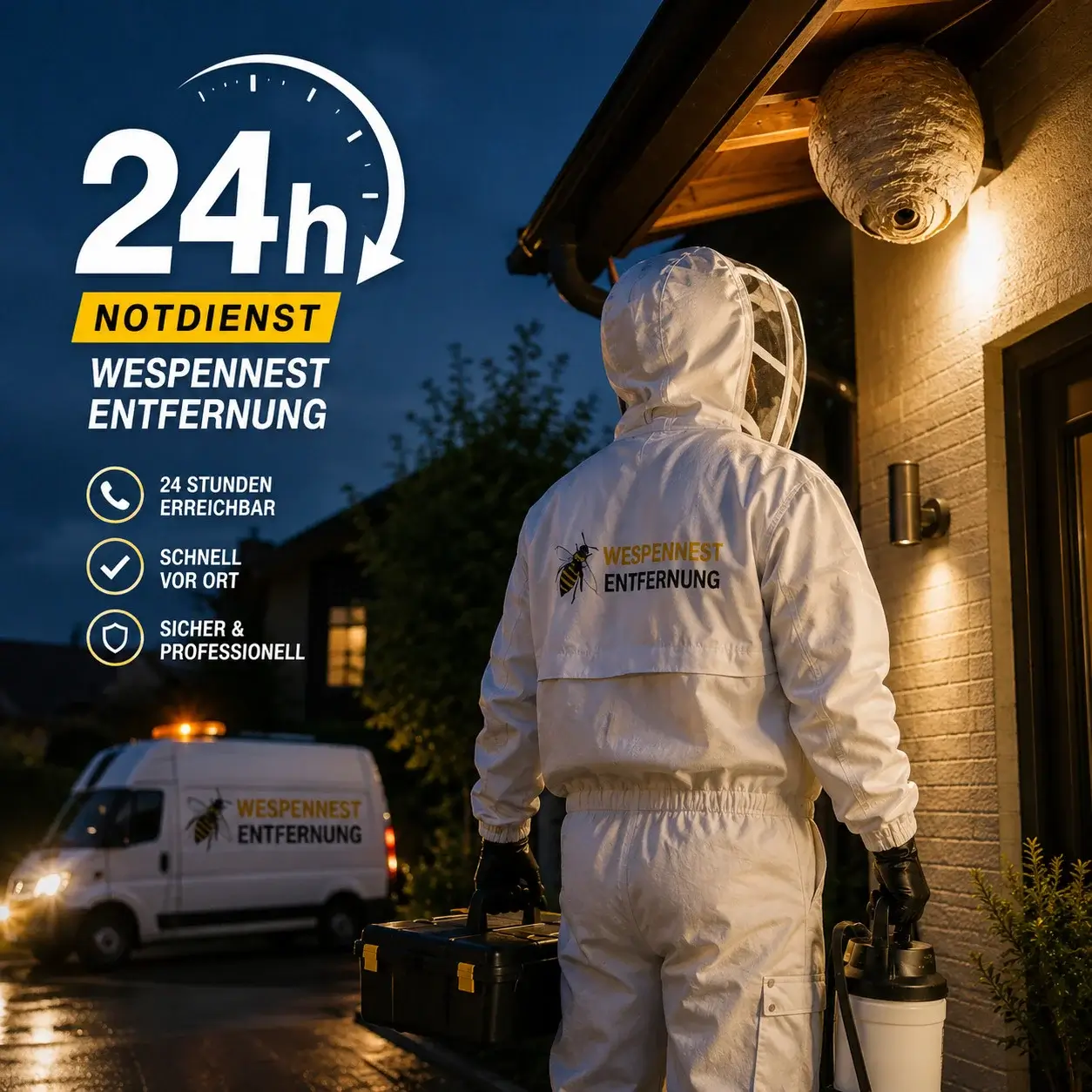 Wespennest entfernen 24 Std Notdienst